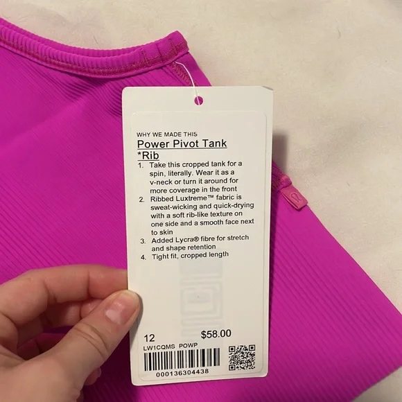 Lululemon Power Pivot Tank Top *Rib - Picture 4 of 6